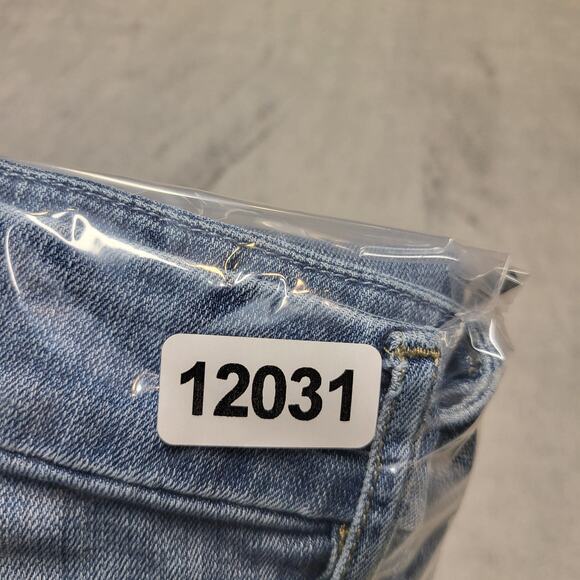 Guess Jeans Womens 31 Light Wash Power Curvy Mid Distressed Ripped Skinny Denim - Picture 11 of 11